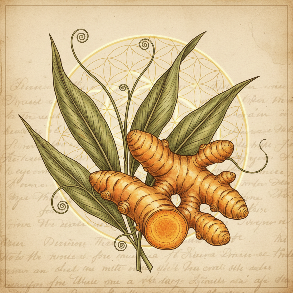 Ayurvedic herb illustration
